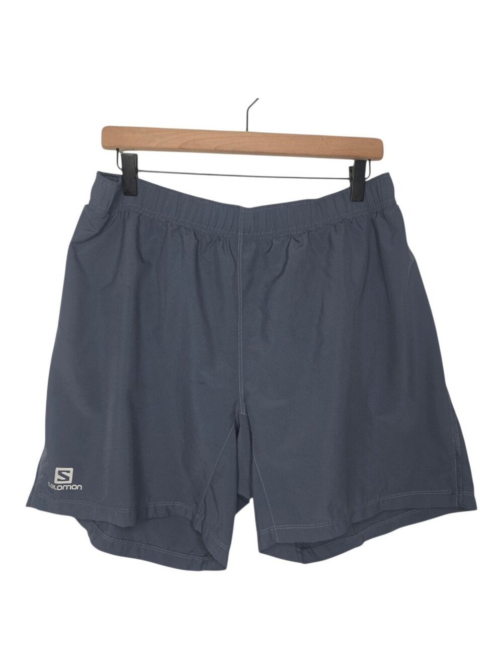 Salomon Mens Blue/Gray Agile AdvancedSkin ActiveDry Running Hiking Shorts Large